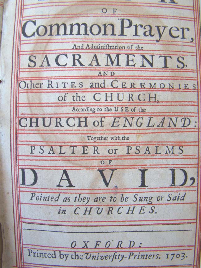 A fine and rare BOOK of COMMON PRAYER printed in Oxford in 1703 — image 3